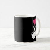 Finger Heart Koreanisches Hand Symbol KPOP Liebe S Kaffeetasse (VorderseiteRechts)