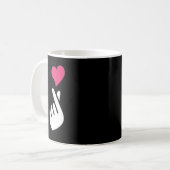 Finger Heart Koreanisches Hand Symbol KPOP Liebe S Kaffeetasse (Vorderseite Links)