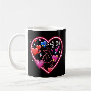 Finger Herz Saranghae Koreanische Liebe Kawaii Her Kaffeetasse
