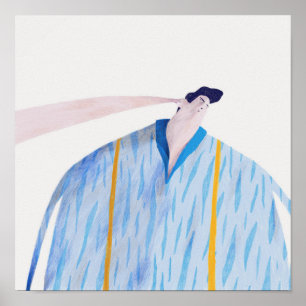 Finger in ear poster