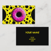 Finger-Krapfen mit buntem besprüht + Ihre Ideen Visitenkarte (Vorne/Hinten)