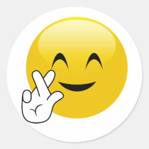 Finger kreuzten Emoji Aufkleber