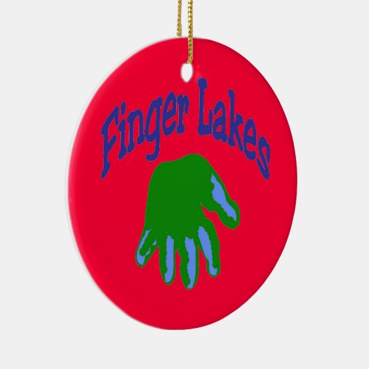 Finger Lake Cartoon Keramik Ornament (Rechts)