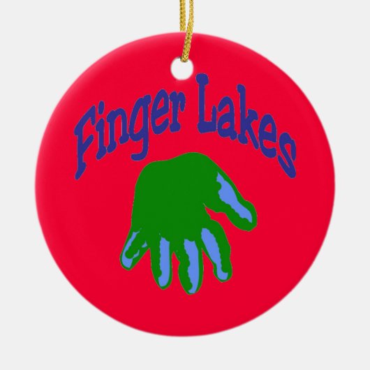 Finger Lake Cartoon Keramik Ornament (Vorne)