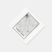 Finger Lakes Karte Serviette (Ecke)