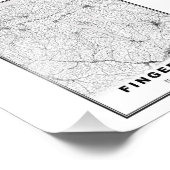 Finger Lakes Map Fotodruck (Ecke)
