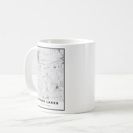 Finger Lakes Map Kaffeetasse (Vorderseite Links)
