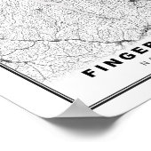 Finger Lakes Map Poster (Ecke)