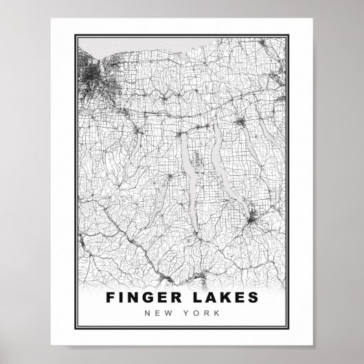 Finger Lakes Map Poster (Vorne)