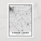 Finger Lakes Map Postkarte (Vorderseite)