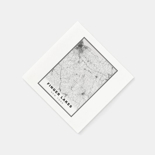 Finger Lakes Map Serviette (Ecke)