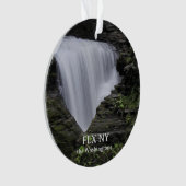 Finger Lakes Name Year Acrylic Circle Ornament  (Vorderseite)