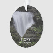 Finger Lakes Name Year Acrylic Circle Ornament  (Vorderseite)