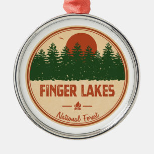 Finger Lakes National Forest Ornament Aus Metall