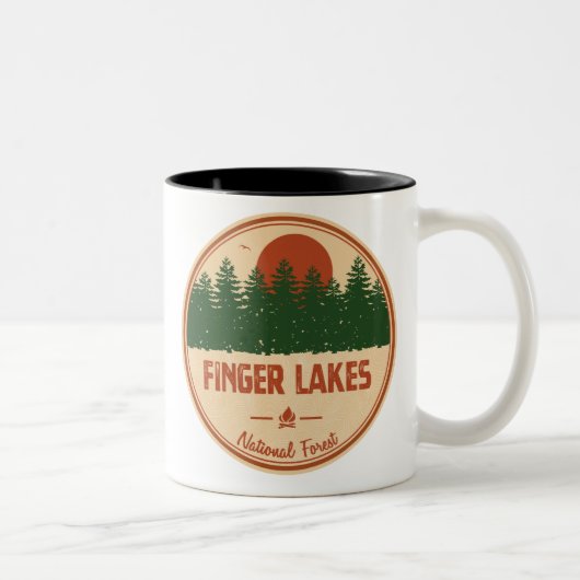 Finger Lakes National Forest Zweifarbige Tasse (Rechts)
