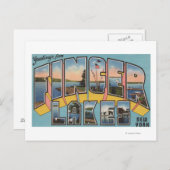 Finger Lakes, New York - Große Letter Scenes Postkarte (Vorne/Hinten)
