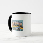 Finger Lakes, New York - Große Letter Scenes Tasse (Vorderseite Links)