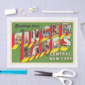 Finger Lakes New York NY Large Letter Postcard Seidenpapier (Handwerk)