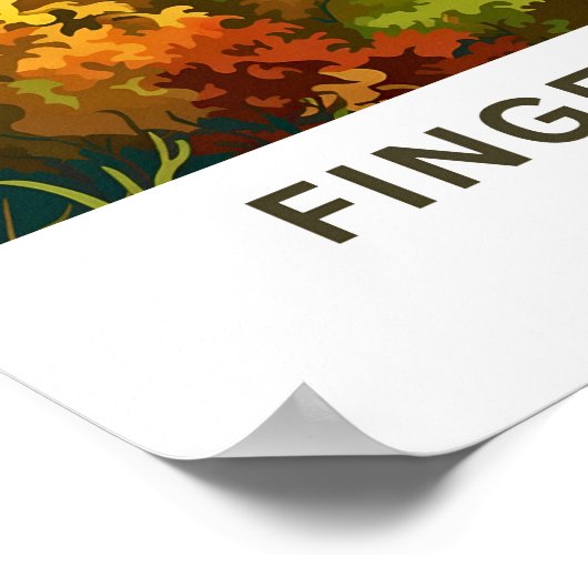 Finger Lakes New York Travel Print Poster (Ecke)