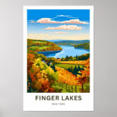 Finger Lakes New York Travel Print Poster (Vorne)