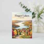 Finger Lakes USA Postkarte (Stehend Vorderseite)
