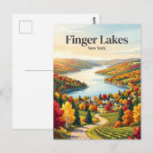 Finger Lakes USA Postkarte (Vorne/Hinten)