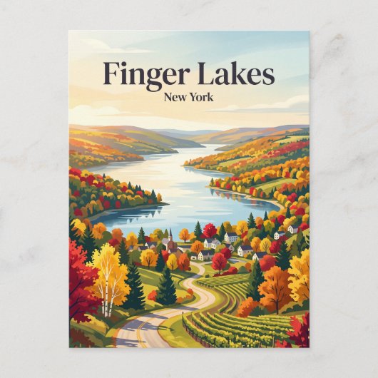 Finger Lakes USA Postkarte (Vorderseite)