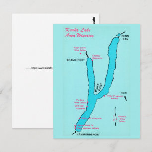 Finger Lakes Wein Postkarte