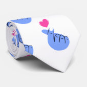 Finger Liebe Zeichen & Herz Valentinstag Romantisc Krawatte (Gerollt)