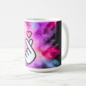 Finger Love Sign Kaffeetasse (VorderseiteRechts)