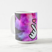 Finger Love Sign Kaffeetasse (Vorderseite Links)