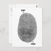 Finger Maze Postkarte (Vorne/Hinten)