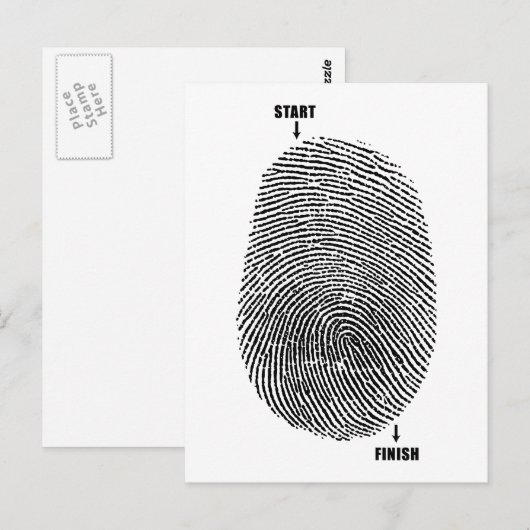 Finger Maze Postkarte (Vorne/Hinten)