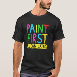 Finger Paint First Clean später Kinder Art Malerei T-Shirt
