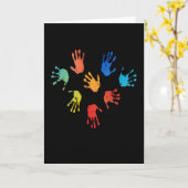 Finger Paint Kids Handprint Karte (Gelbe Blume)
