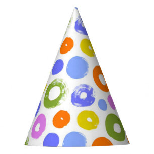 Finger Paint Ring Dots Party Hat Partyhütchen