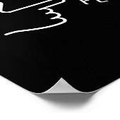 Finger Pew Pew Ich Lustig Poster (Ecke)