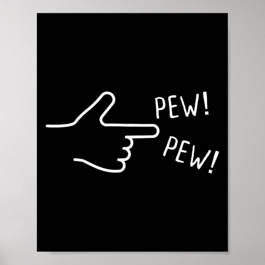 Finger Pew Pew Ich Lustig Poster (Vorne)