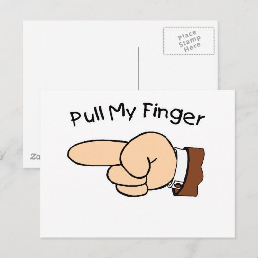 Finger Postkarte (Vorne/Hinten)