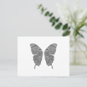 Finger Print Butterfly Wings Postkarte (Stehend Vorderseite)