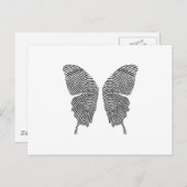Finger Print Butterfly Wings Postkarte (Vorne/Hinten)