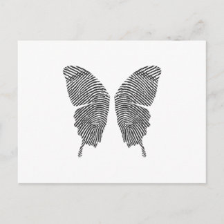 Finger Print Butterfly Wings Postkarte