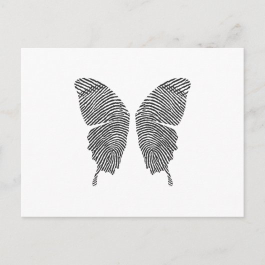 Finger Print Butterfly Wings Postkarte (Vorderseite)