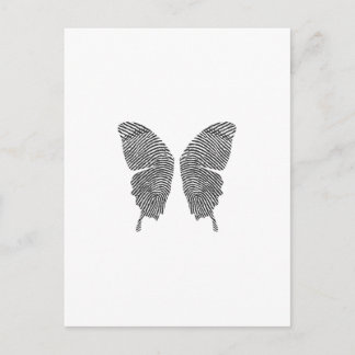 Finger Print Butterfly Wings Postkarte