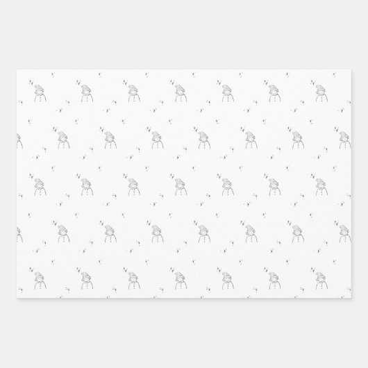 Finger Print Christmas Design Geschenkpapier Set (Vorderseite)