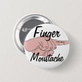 Finger-Schnurrbart-Knopf Button (Vorne & Hinten)