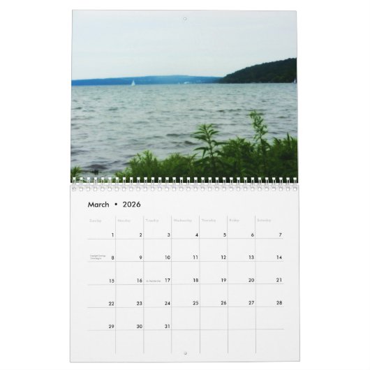 FINGER SEEN CAYUGA SEE ITHACA Kalender (Mär 2026)