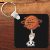 Finger Spin Basketball Player Transition Tricks Ba Schlüsselanhänger (Vorderseite)