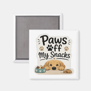 Finger weg von meinen Snacks Lustiger Hundemagnet Magnet