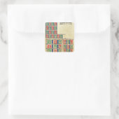 Finger zählen von 1 bis 20000 quadratischer aufkleber (Tasche)